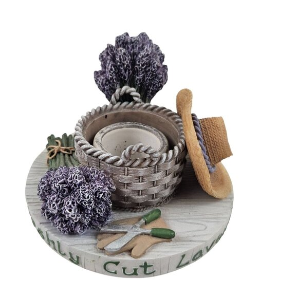 Yankee Candle Topper Capper Lavender Our America Resin Resin Farmhouse Decor - Picture 1 of 8